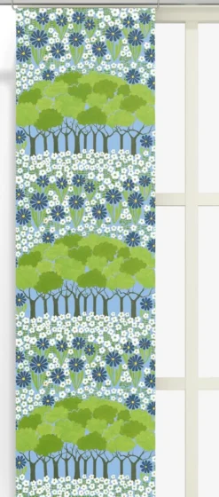 Arvidssons textil Panelgardiner|Allé blå panelgardin