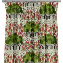 Arvidssons textil Gardiner Mönstrade|Allé grön gardiner