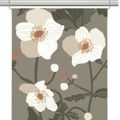 Arvidssons textil Panelgardiner|Anemon grön panelgardiner