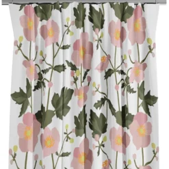 Arvidssons textil Gardiner Mönstrade|Anemon rosa gardiner