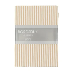 Redlunds Bordsduk|Anna Bordsduk Havre – Randig bomullsduk 140x250 cm