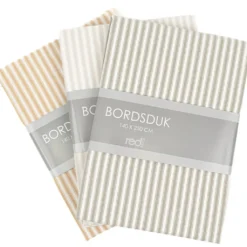 Redlunds Bordsduk|Anna Bordsduk Havre – Randig bomullsduk 140x250 cm