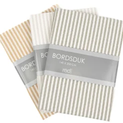 Redlunds Bordsduk|Anna Bordsduk Linne – Randig duk i bomull 140x250 cm