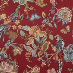 Nordisk Textil Blommiga Möbeltyger|Mönstrade Möbeltyger|Bailey röd gobeläng