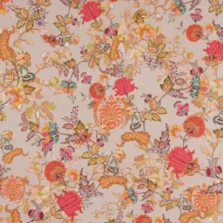 Nordisk Textil Gardintyger Mönstrade|Bengale beige blommigt gardintyg