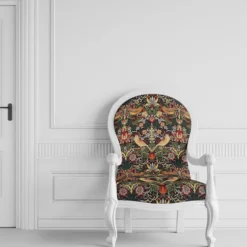 Blommiga Möbeltyger|Mönstrade Möbeltyger|Bird art craft gobeläng