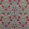 Nordisk Textil Mönstrade Möbeltyger|Birds and roses grön-röd Gobelängtyg