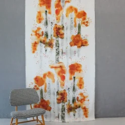 Arvidssons textil Gardintyger Mönstrade|Arvidssons Textil|Björkar orange tyg