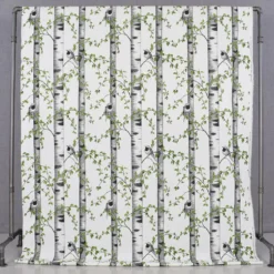 Arvidssons textil Arvidssons Textil|Gardintyger Mönstrade|Björkdungen vit tyg