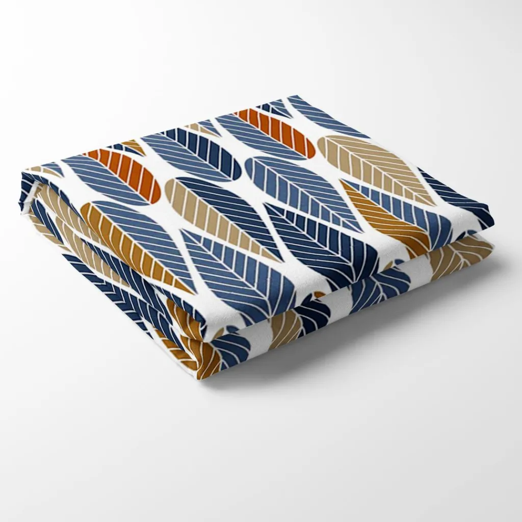 Arvidssons textil Bordsduk|Blader blå bordsduk