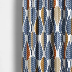 Arvidssons textil Gardintyger Mönstrade|Arvidssons Textil|Blader blå tyg