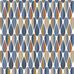 Arvidssons textil Gardintyger Mönstrade|Arvidssons Textil|Blader blå tyg