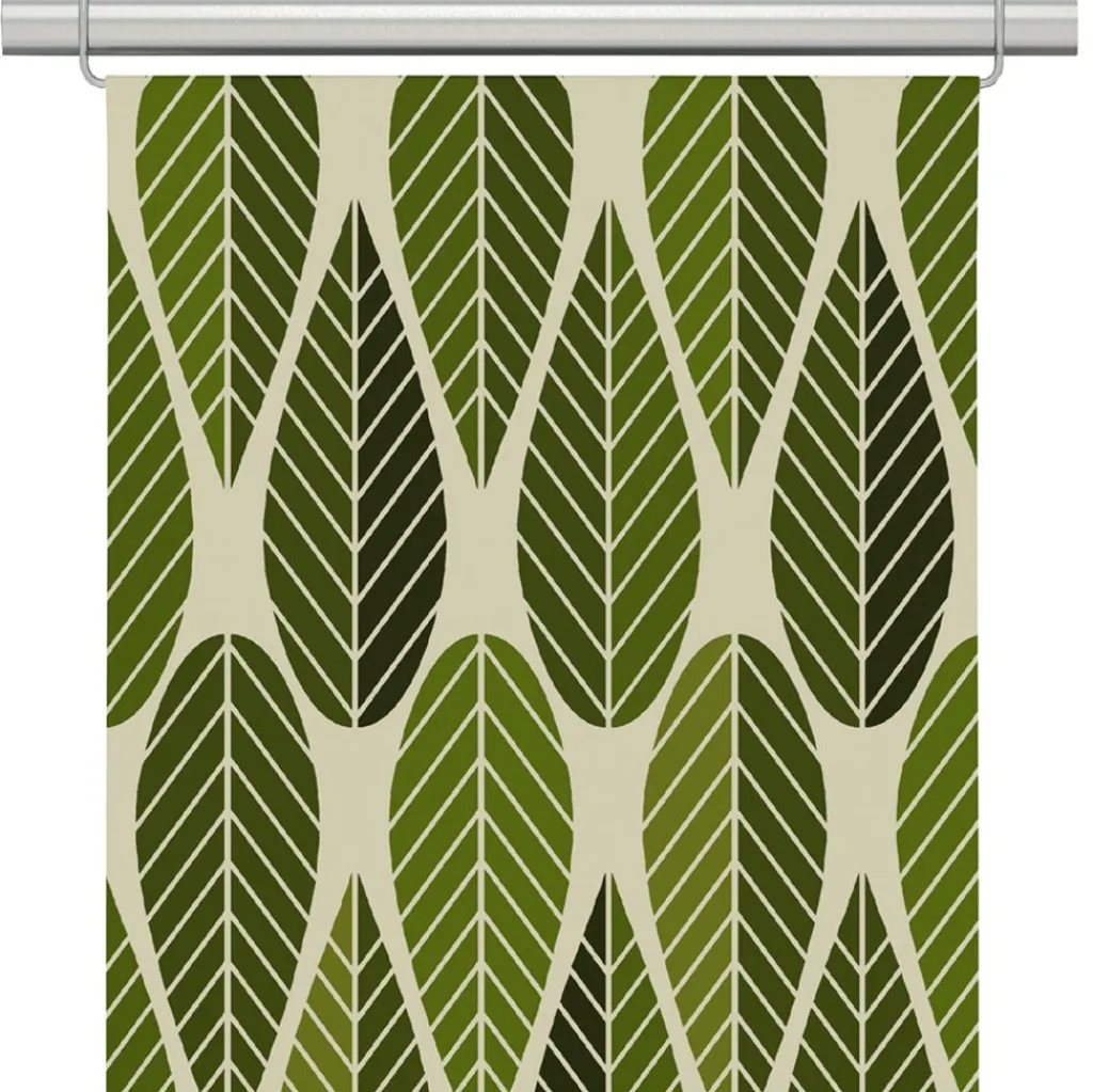 Arvidssons textil Panelgardiner|Blader culla grön panelgardiner