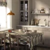 Arvidssons textil Bordsduk|Blader grön-beige bordsduk