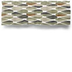 Arvidssons textil Gardinkappor Mönstrade|Blader grön-beige gardinkappa metervara