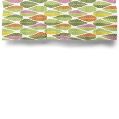 Arvidssons textil Gardinkappor Mönstrade|Blader grön-gul gardinkappa metervara