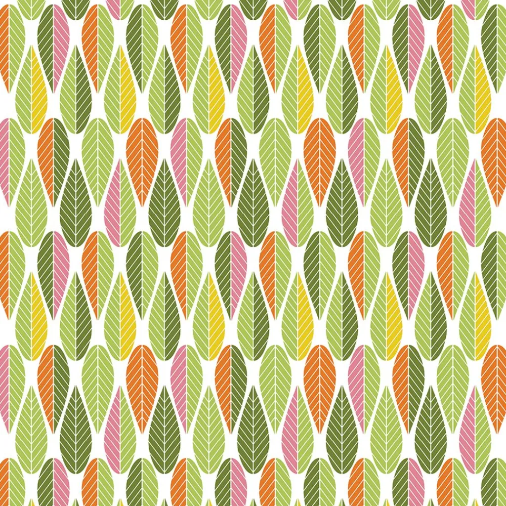 Arvidssons textil Gardintyger Mönstrade|Arvidssons Textil|Blader grön-gul tyg