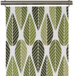 Arvidssons textil Panelgardiner|Blader grön panelgardiner