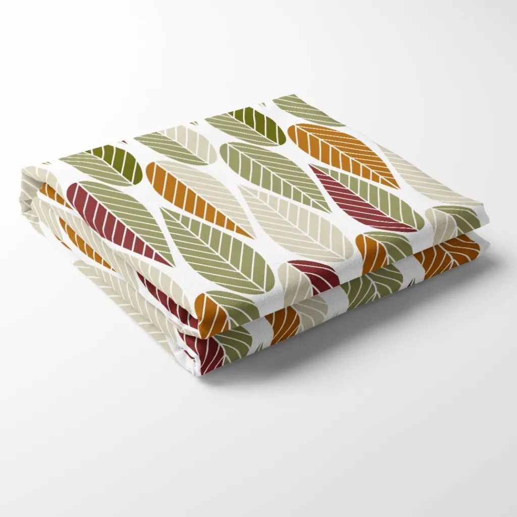 Arvidssons textil Bordsduk|Blader grön-rost bordsduk