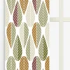 Arvidssons textil Panelgardiner|Blader grön-rost panelgardiner