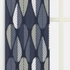 Arvidssons textil Panelgardiner|Blader mörkblå panelgardiner