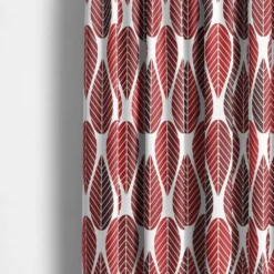 Arvidssons textil Gardintyger Mönstrade|Arvidssons Textil|Blader röd tyg