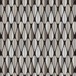 Arvidssons textil Mönstrade Kuddfodral|Blader svart kuddfodral