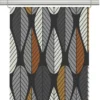 Arvidssons textil Panelgardiner|Blader svart-orange panelgardiner