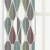 Arvidssons textil Panelgardiner|Blader vinröd panelgardiner