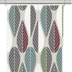 Arvidssons textil Panelgardiner|Blader vinröd panelgardiner