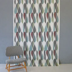 Arvidssons textil Gardintyger Mönstrade|Arvidssons Textil|Blader vinröd tyg