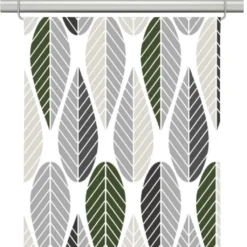 Arvidssons textil Panelgardiner|Blader vit-grå panelgardiner