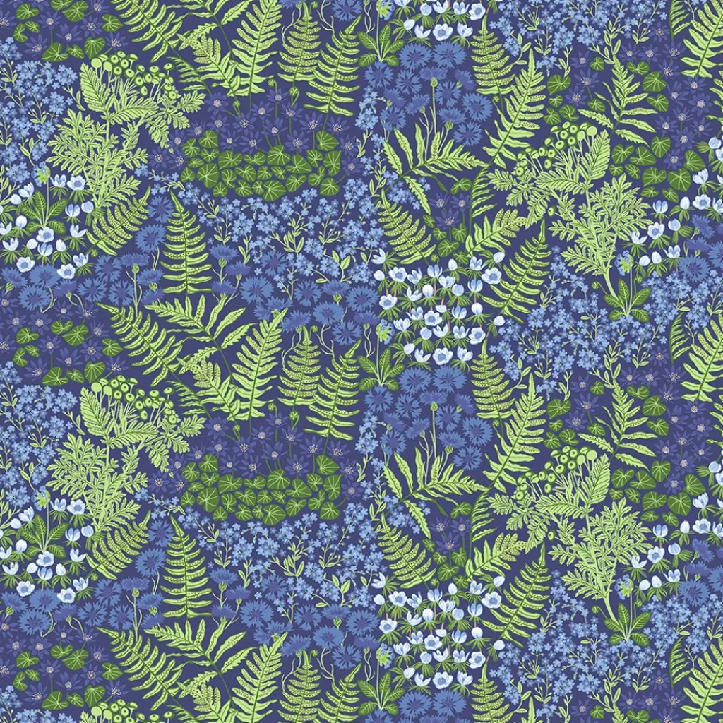 Arvidssons textil Bordsduk|Blå blom blå bordsduk