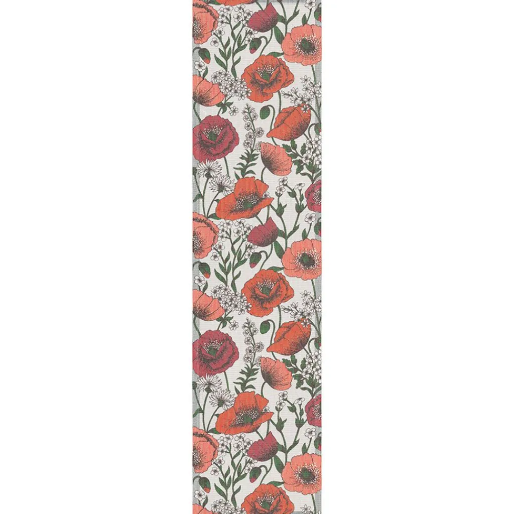 Ekelund Bordslöpare|Ekelund Löpare|Blomsterfält löpare 35x140 - Ekologisk bomull med blommönster