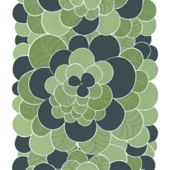 Arvidssons textil Gardintyger Mönstrade|Arvidssons Textil|Blomster grön tyg