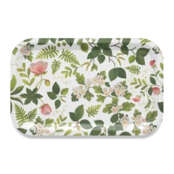 Arvidssons textil Brickor|Blomsterlund grön - Bricka 33xc21cm