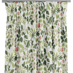 Arvidssons textil Gardiner Mönstrade|Blomsterlund grön - gardiner