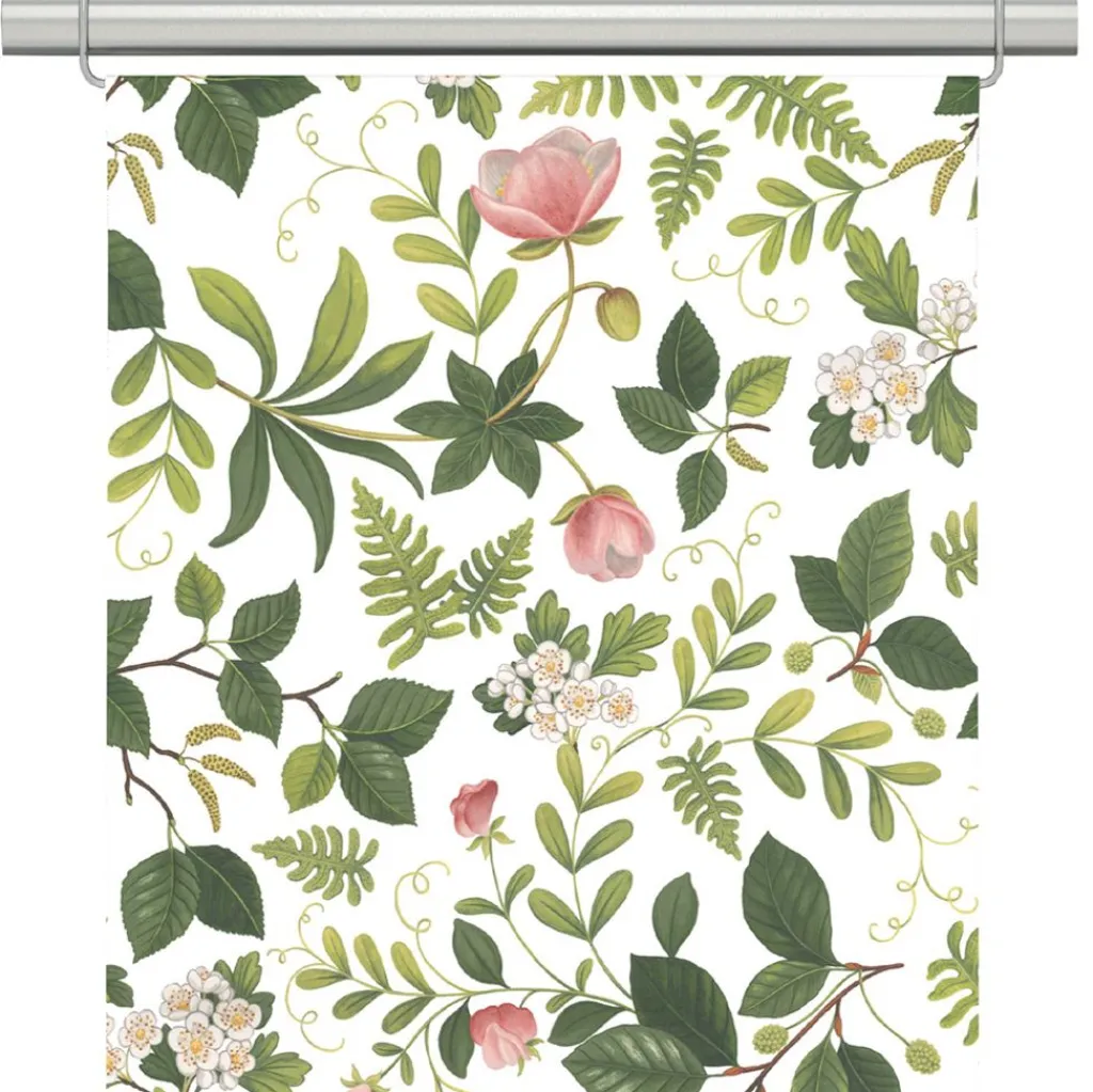 Arvidssons textil Panelgardiner|Blomsterlund grön - panelgardiner