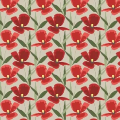 Arvidssons textil Gardintyger Mönstrade|Arvidssons Textil|Blomsterskrud culla röd tyg