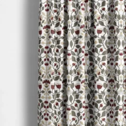 Arvidssons textil Gardintyger Mönstrade|Arvidssons Textil|Blomstersnår brun tyg