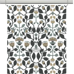 Arvidssons textil Panelgardiner|Blomstersnår turkos panelgardiner