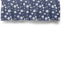 Arvidssons textil Gardinkappor Mönstrade|Rea Gardiner|Blomstersurr blå gardinkappa metervara