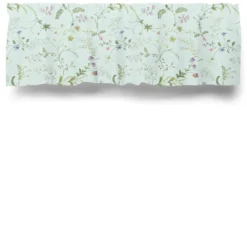 Arvidssons textil Gardinkappor Mönstrade|Blomsteryra ljusblå gardinkappa metervara
