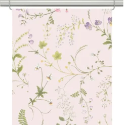 Arvidssons textil Panelgardiner|Blomsteryra rosa panelgardiner