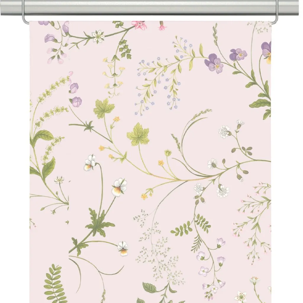 Arvidssons textil Panelgardiner|Blomsteryra rosa panelgardiner