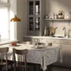 Arvidssons textil Bordsduk|Blomsteryra vit bordsduk
