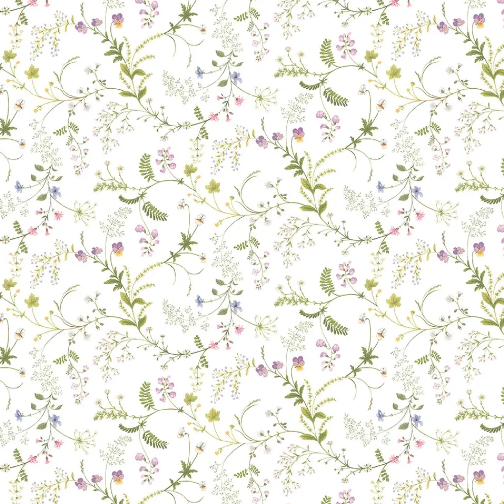 Arvidssons textil Bordsduk|Blomsteryra vit bordsduk