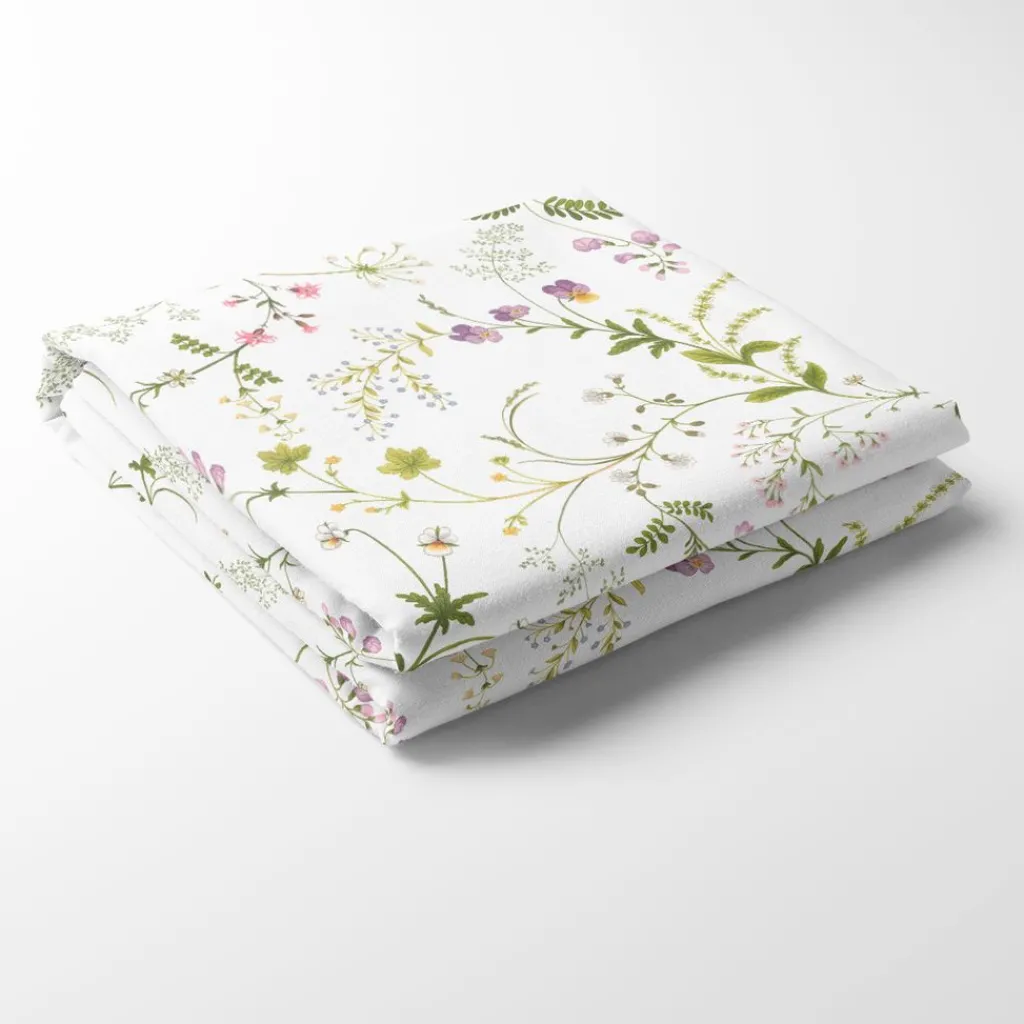 Arvidssons textil Bordsduk|Blomsteryra vit bordsduk