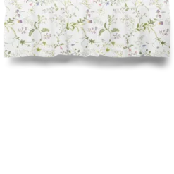 Arvidssons textil Gardinkappor Mönstrade|Blomsteryra vit gardinkappa metervara