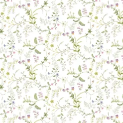 Arvidssons textil Gardintyger Mönstrade|Arvidssons Textil|Blomsteryra vit tyg